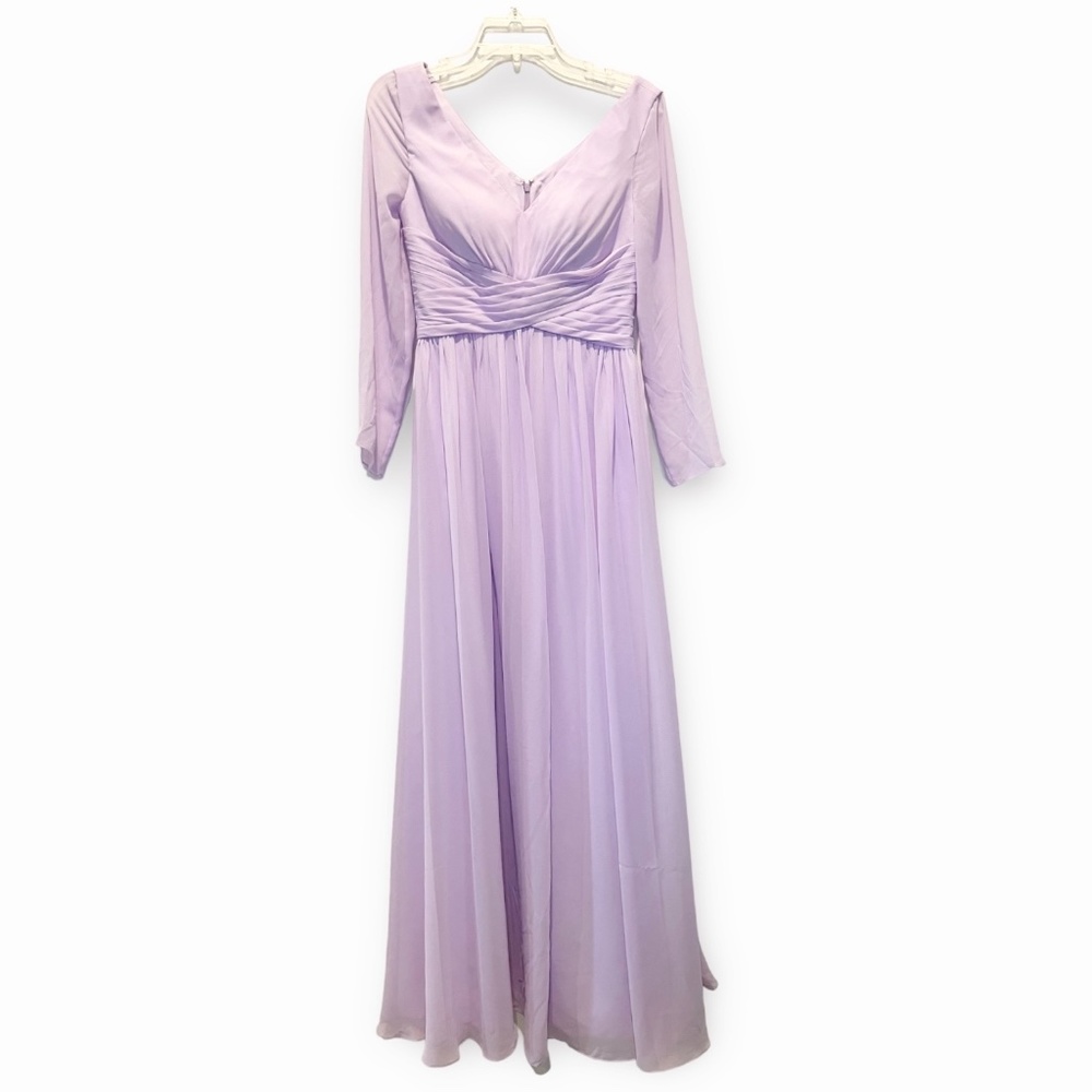 NumberSea Lilac Purple Long Sleeve Flowing Maxi Dress Sz 4